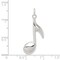 Sterling Silver Eighth Note Charm &#x26; 18&#x22; Chain Jewerly 32mm x 14.5mm